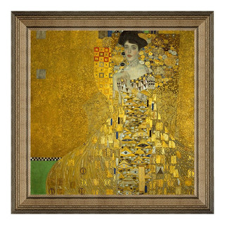 雅昌 古斯塔夫·克里姆特《布洛赫·包尔太太》52x52cm 油画布 典雅栗木框
