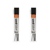 uni 三菱铅笔 UL-1405 自动铅笔替芯 黑色 0.5mm 2B 24支装