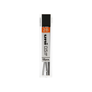 uni 三菱铅笔 UL-1405 自动铅笔替芯 黑色 0.5mm 2B 12管装