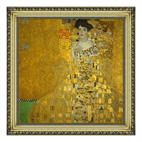 雅昌 古斯塔夫·克里姆特《布洛赫·包尔太太》52x52cm 油画布 宫廷金木框