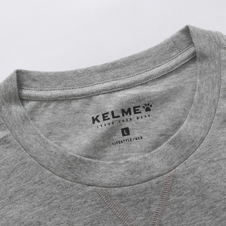 Kelme/卡尔美 春夏男运动上衣休闲圆领短袖纯色新款短袖男T恤（XL/180、黑色）