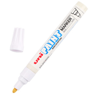 uni 三菱铅笔 PX-20 单头中字油漆笔 白色 单支装