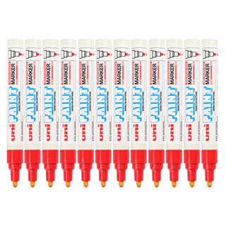 uni 三菱铅笔 PX-20 单头中字油漆笔 红色 12支装