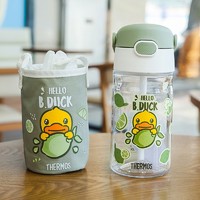 THERMOS 膳魔师 BBSD-400 儿童吸管杯+杯套 BDuck，好价！！大牌