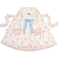 DollsParty Lolita洛丽塔 甜美 玩偶派对 女士OP有袖连衣裙 DP1126 白色