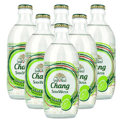 Chang 象牌 泰象泰国进口 Chang青柠味无糖苏打水弱碱性含气泡水饮料 325ml*6瓶