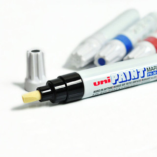 uni 三菱铅笔 PX-30 单头粗字油漆笔 白色 单支装