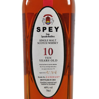 Spey 诗贝 10年 苏格兰 单一麦芽威士忌 40%vol 700ml