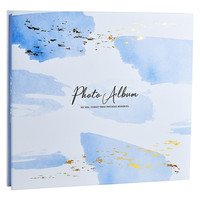 Nakabayashi 仲林 NHFP-766653 插袋式相册 6寸 600张 蓝色水彩 单册装