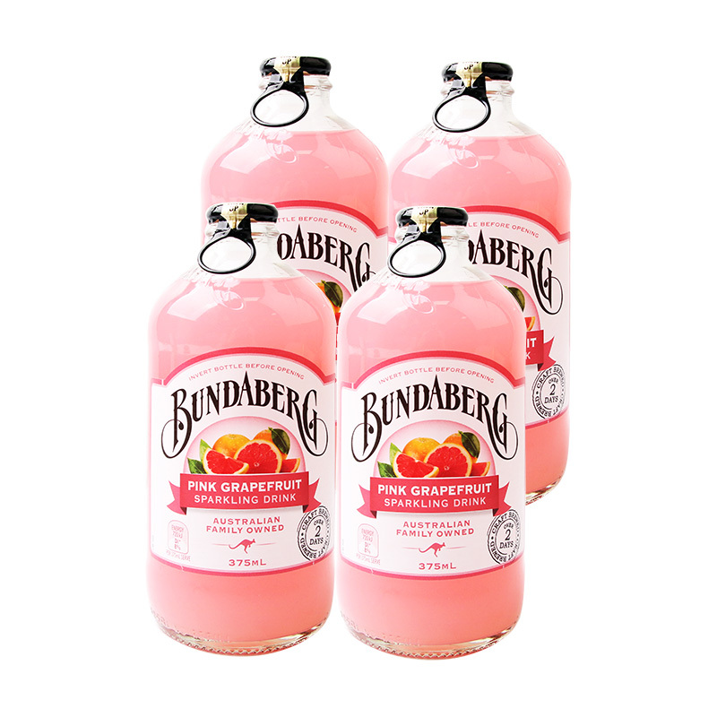 澳州原装进口 宾得宝(Bundaberg) 含气葡萄柚汁饮料 375ml*4瓶