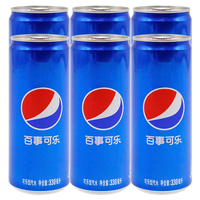 pepsi 百事 可乐 330ml*6听 细长罐
