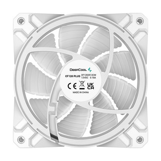 DEEPCOOL 九州风神 魔影 CF120 PLUS WH ARGB 120mm 机箱散热风扇 白色 单个装