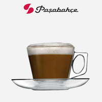 极素 帕莎PASABAHCE 维拉无铅玻璃咖啡杯卡布奇诺 大小号耐热茶杯 200ml咖啡杯/不大
