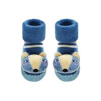 CHANSSON 馨颂 U045F 婴儿袜 小动物款 深蓝 0-6月