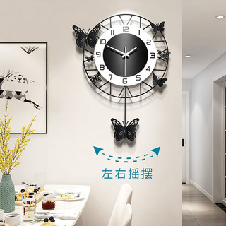 创意时尚现代简约挂墙时钟北欧钟表挂钟个性艺术表客厅大气家用