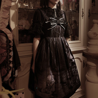 DollsParty Lolita洛丽塔 玩偶森林 女士JSK无袖连衣裙 DP124 黑色 S