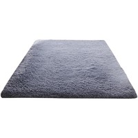 佳佰 柔软长绒地毯 烟灰色 80*160cm