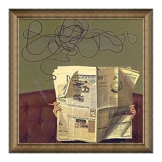 雅昌赵葆康时间的视觉80x90cm油画布典雅栗实木框