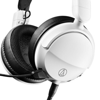 audio-technica 铁三角 ATH-GDL3 封闭式 耳罩式头戴式动圈降噪有线耳机 白色 3.5mm