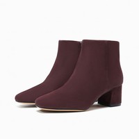 Clarks 其乐 女士踝靴 261440734 酒红色 39.5