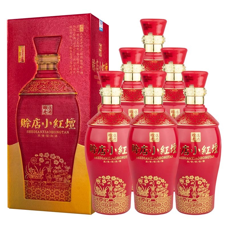 赊店老酒 小红壇 52%vol 浓香型白酒 500ml*6瓶 整箱装