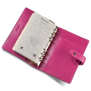 FILOFAX Malden系列 026028 复古牛皮商务笔记本 A6 personal 玫粉色 单本装