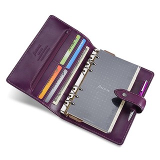 FILOFAX Malden系列 025850 复古牛皮商务笔记本 A6 personal 紫色 单本装