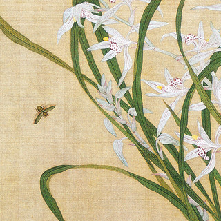 雅昌 余樨《花鸟册之7》55x58cm 绢本设色 实木框