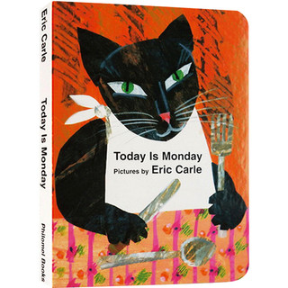 英文原版绘本 Eric Carle Today Is Monday 今天是星期一纸板书0-3-6岁 廖彩杏有声书单 吴敏兰张湘君推荐 艾瑞卡尔爷爷