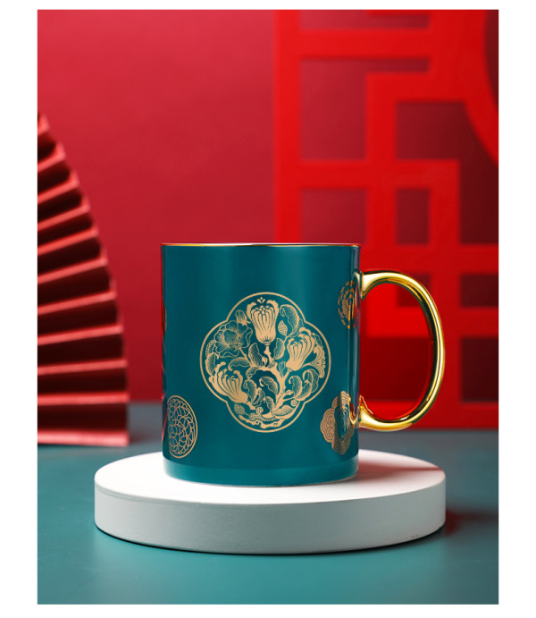 故宫博物院岁朝佳兆福桃杯福守杯圣诞礼物新年礼物