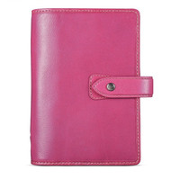 FILOFAX Malden系列 026028 复古牛皮商务笔记本 A6 personal 玫粉色 单本装