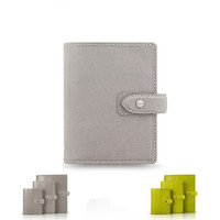 FILOFAX Malden系列 025812 复古牛皮商务笔记本 A7 pocket 石灰色 单本装