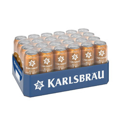KARLSBRAU 卡斯布鲁 KARLSBRÄU）小麦啤酒 500ml*24听 整箱装 德国原装进口