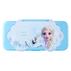 Disney 迪士尼 冰雪奇緣聯名系列 P88103 三層文具盒 藍色 單個裝