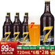 TAISHAN 泰山啤酒 泰山原浆啤酒7天鲜啤8度全麦酿造 720ml*6瓶 两箱