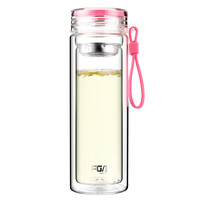 富光 WFB1012-320 泡茶杯 320ml 樱花粉