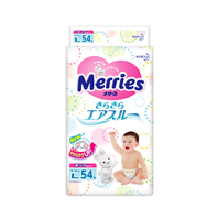 Merries 妙而舒 超薄透气系列 婴儿纸尿裤 L54片