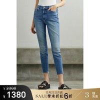 MOTHER Mother 2021秋季女磨边高腰直筒牛仔裤NAP/NET-A-PORTER