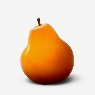 WE GALLERY 维格列艺术 丽莎·帕彭 Lisa Pappon 水果系列《梨》22x23cm 2019 光釉陶瓷 橙色