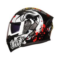 GXT 902 摩托车头盔 揭面盔 亮黑骷髅 XL码