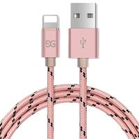 GUSGU 古尚古 Lightning 2.1A 数据线 尼龙编织 1m 玫瑰金