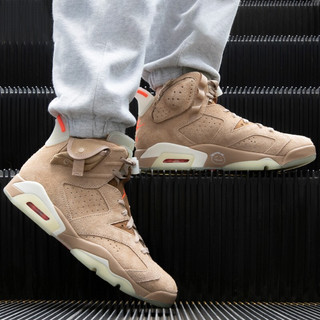 AIR JORDAN 正代系列 Air Jordan 6 Cny 男子篮球鞋 CI4072-001 卡其色 40