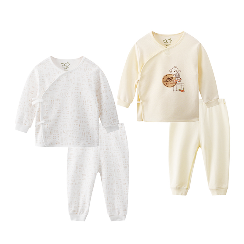 LABI BABY 拉比 田园小熊系列 LRGAK10201 儿童斜衿服套装 2套装