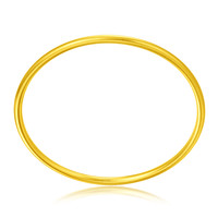 CHOW TAI FOOK 周大福 传承系列 F222999 简约足金手镯 5cm 17.74g