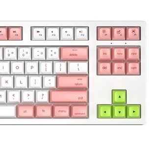 SKYLOONG 87键 蓝牙双模机械键盘 樱花 极客巧克力光青轴 RGB