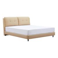QM 曲美家居 QM19-B12 简约真皮床 米黄色 150*200cm 基础款