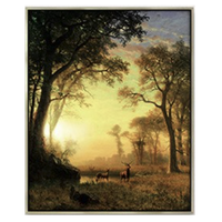 弘舍 阿尔伯特·比尔史伯特《森林之光》65x80cm 1864 油画布 香槟银实木框