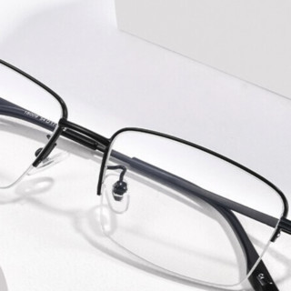 JingPro 镜邦 18009 黑色合金眼镜框+1.60折射率 防蓝光镜片