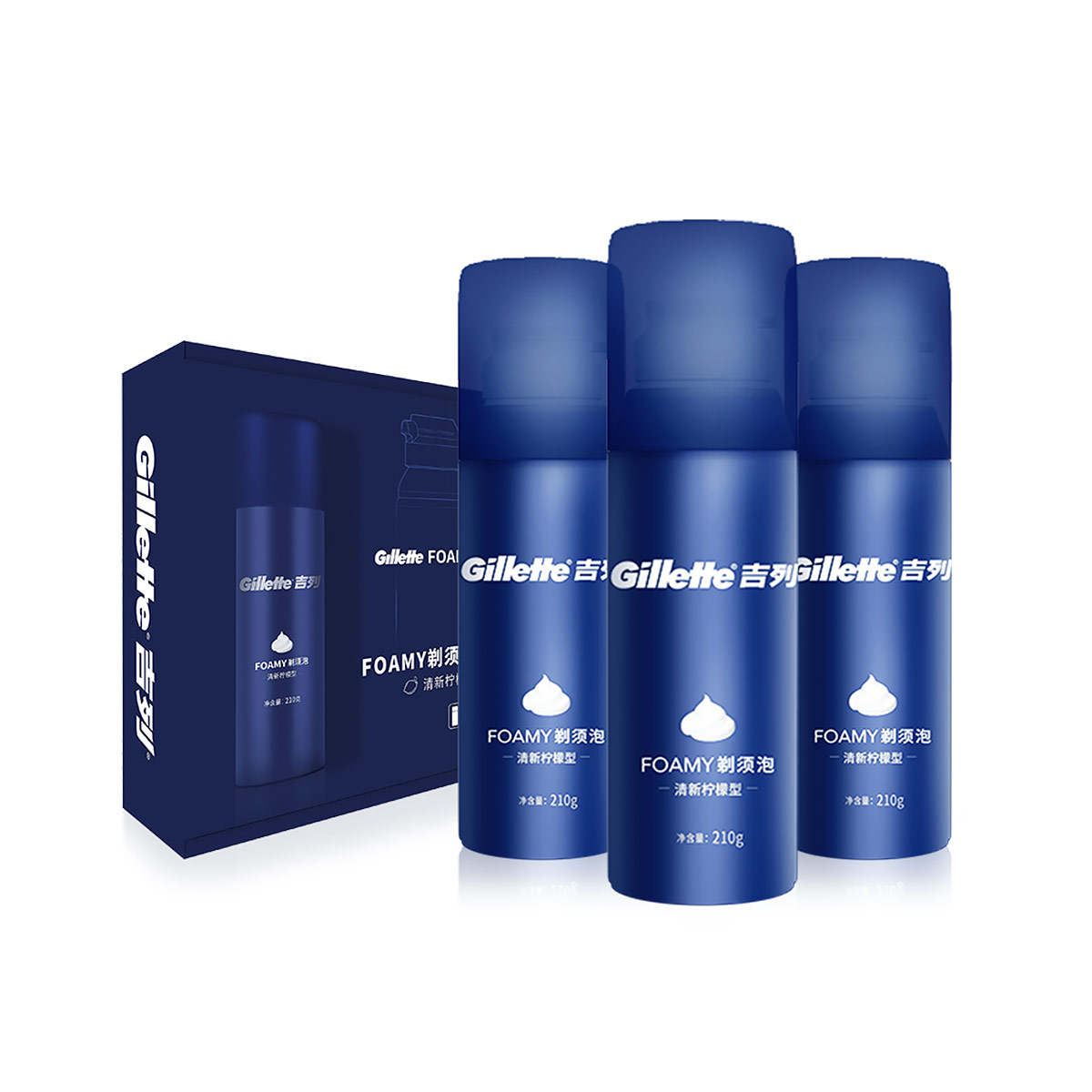 gillette 吉列 手动剃须膏 210g*3