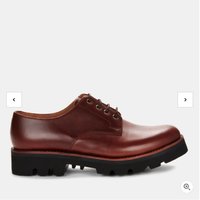 GRENSON 男式Landon皮革德比鞋-栗色